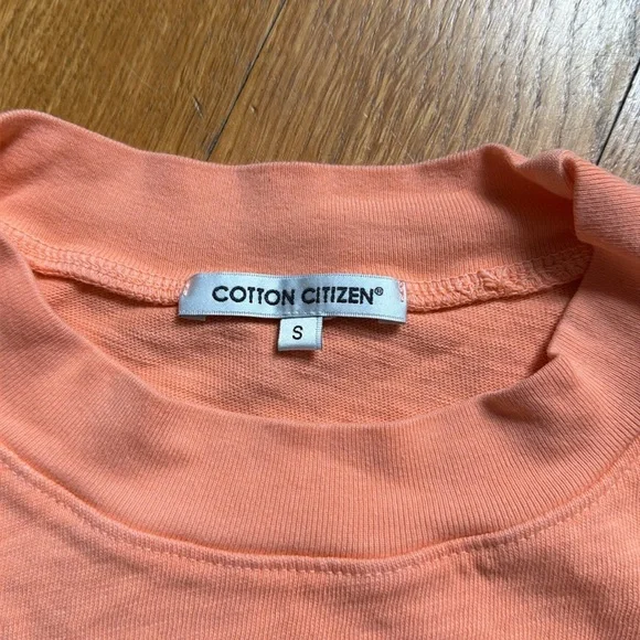 COTTON CITIZEN Tokyo Crop Tee Tangerine Short Sleeve S - Picture 2 of 2